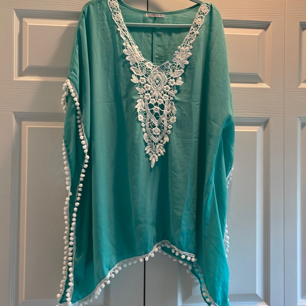 Turquoise beach cover up